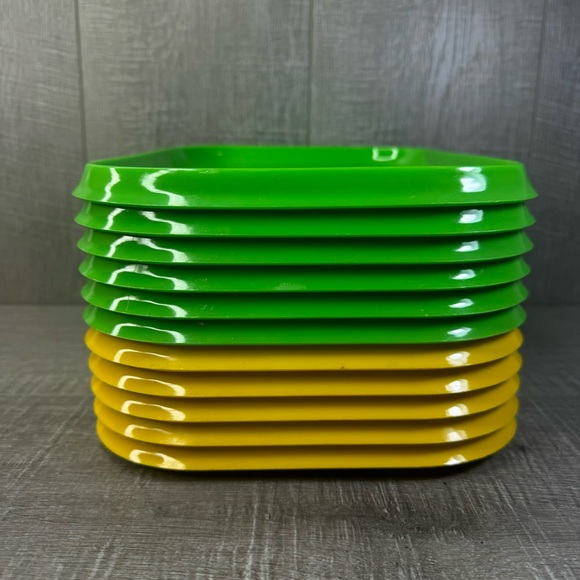 11 Ingrid Plate Snack Plastic Tray Lunch Vintage MCM 1970s Picnic Camping Patio - Picture 5 of 16